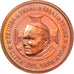 Vatican, Medal, 1 C, Essai-Trial Jean Paul II, 2002, MS(65-70), Copper