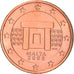 Malta, 2 Euro Cent, 2008, Paris, MS(60-62), Miedź platerowana stalą, KM:126