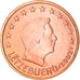 Luxemburgo, 5 Euro Cent, 2002, MS(60-62), Aço Cromado a Cobre, KM:77