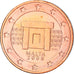 Malta, 2 Euro Cent, 2008, Paris, MS(60-62), Miedź platerowana stalą, KM:126