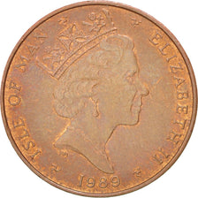 Île de Man, Elizabeth II, 1 Penny, 1989 AB, KM 207