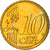 França, 10 Euro Cent, 2008, Paris, MS(60-62), Latão, Gadoury:4b., KM:1410