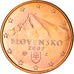 Slowakije, 5 Euro Cent, 2009, Kremnica, PR+, Copper Plated Steel, KM:97