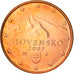 Slovacchia, Euro Cent, 2009, Kremnica, SPL-, Acciaio placcato rame, KM:95