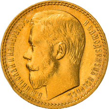 Munten, Rusland, Nicholas II, 15 Roubles, 1897, St. Petersburg, ZF+, Goud