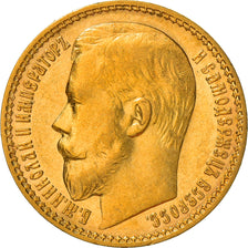 Moeda, Rússia, Nicholas II, 15 Roubles, 1897, St. Petersburg, EF(40-45)