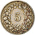 Moneta, Szwajcaria, 5 Rappen, 1907, Bern, VF(30-35), Miedź-Nikiel, KM:26
