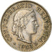 Moneda, Suiza, 5 Rappen, 1943, Bern, MBC+, Cobre - níquel, KM:26