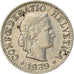 Münze, Schweiz, 10 Rappen, 1939, Bern, S+, Nickel, KM:27b