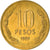 Munten, Chili, 10 Pesos, 1998, Santiago, ZF+, Aluminum-Bronze, KM:228.2