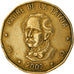 Munten, Dominicaanse Republiek, Peso, 2002, FR+, Tin, KM:80.2