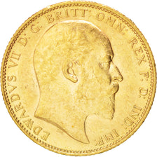 GREAT BRITAIN, Sovereign, 1905, KM #805, AU(55-58), Gold, 8.03