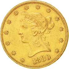 États-Unis, 10 Dollars Coronet Head, 1881, Philadelphie, KM 102