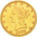 Stati Uniti, Coronet Head, $10, Eagle, 1893, U.S. Mint, Philadelphia, BB, Oro...