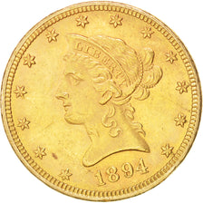 États-Unis, 10 Dollars Coronet Head, 1894, Philadelphie, KM 102