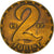 Moneda, Hungría, 2 Forint, 1972, Budapest, BC+, Latón, KM:591