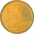 Moneta, Węgry, 5 Forint, 2015, AU(50-53), Mosiądz niklowy