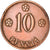 Moneda, Finlandia, 10 Pennia, 1921, BC+, Cobre, KM:24