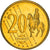 Grã-Bretanha, 20 Euro Cent, 2003, unofficial private coin, AU(55-58), Latão