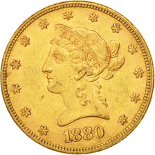 États-Unis, 10 Dollars Coronet Head, 1880, Philadelphie, KM 102