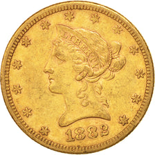 États-Unis, 10 Dollars Coronet Head, 1882 S, San Francisco, KM 102