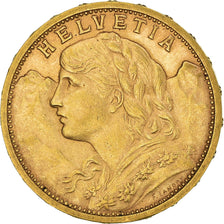 Moneda, Suiza, 20 Francs, 1903, Bern, MBC+, Oro, KM:35.1