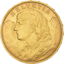 Moneta, Szwajcaria, 20 Francs, 1925, Bern, MS(64), Złoto, KM:35.1