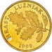 Moneta, Chorwacja, 5 Lipa, 1999, MS(60-62), Mosiądz platerowany stalą, KM:5