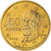 Greece, 50 Euro Cent, 2002, Athens, MS(60-62), Brass, KM:186