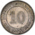 Moneda, Colonias del Estrecho, George V, 10 Cents, 1927, BC+, Plata, KM:29b