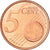 Chipre, 5 Euro Cent, Two mouflons, 2008, MS(63), Aço Cromado a Cobre