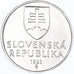 Coin, Slovakia, 10 Halierov, 1993, MS(64), Aluminum, KM:17