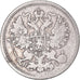 Coin, Russia, Nicholas II, 20 Kopeks, 1870, Saint-Petersburg, VF(30-35), Silver