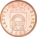 Moneda, Letonia, 2 Santimi, 2000, EBC+, Cobre recubierto de acero, KM:21