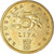 Moneta, Chorwacja, 5 Lipa, 1993, AU(50-53), Mosiądz platerowany stalą, KM:5