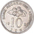 Coin, Malaysia, 10 Sen, 1993, AU(55-58), Copper-nickel, KM:51