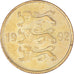 Coin, Estonia, 20 Senti, 1992, MS(60-62), Aluminum-Bronze, KM:23