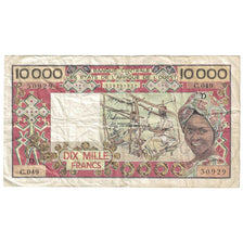 Banconote, Stati dell'Africa occidentale, 10,000 Francs, 1981-1992, KM:408Dg