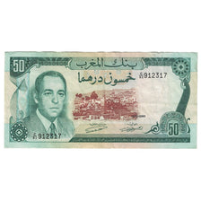 Banknote, Morocco, 50 Dirhams, 1970/AH1390, KM:58a, AU(50-53)