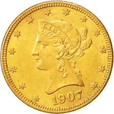 Vereinigte Staaten von Amerika, Coronet Head, $10, Eagle, 1907, Philadelphia