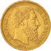 Belgio, Leopold II, 20 Francs, 20 Frank, 1871, BB+, Oro, KM:37