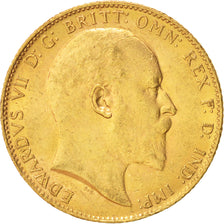 Gran Bretagna, Edward VII, Sovereign, 1904, BB+, Oro, KM:805