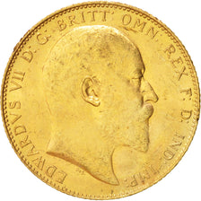 Great Britain, Edward VII, Sovereign, 1907, AU(50-53), Gold, KM:805