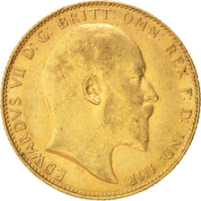 Grande-Bretagne, Edward VII, Sovereign, 1910, TTB+, Or, KM:805