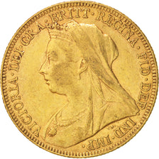 Gran Bretagna, Victoria, Sovereign, 1893, BB+, Oro, KM:785