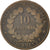 Coin, France, Cérès, 10 Centimes, 1876, Bordeaux, F(12-15), Bronze, KM:815.2