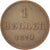 Moneta, Stati tedeschi, FRANKFURT AM MAIN, Heller, 1850, BB, Rame, KM:327