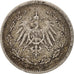 Coin, GERMANY - EMPIRE, 1/2 Mark, 1907, Berlin, AU(50-53), Silver, KM:17