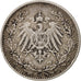 Coin, GERMANY - EMPIRE, 1/2 Mark, 1914, Hambourg, EF(40-45), Silver, KM:17