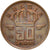 Münze, Belgien, Baudouin I, 50 Centimes, 1977, Brussels, SS+, Bronze, KM:149.1